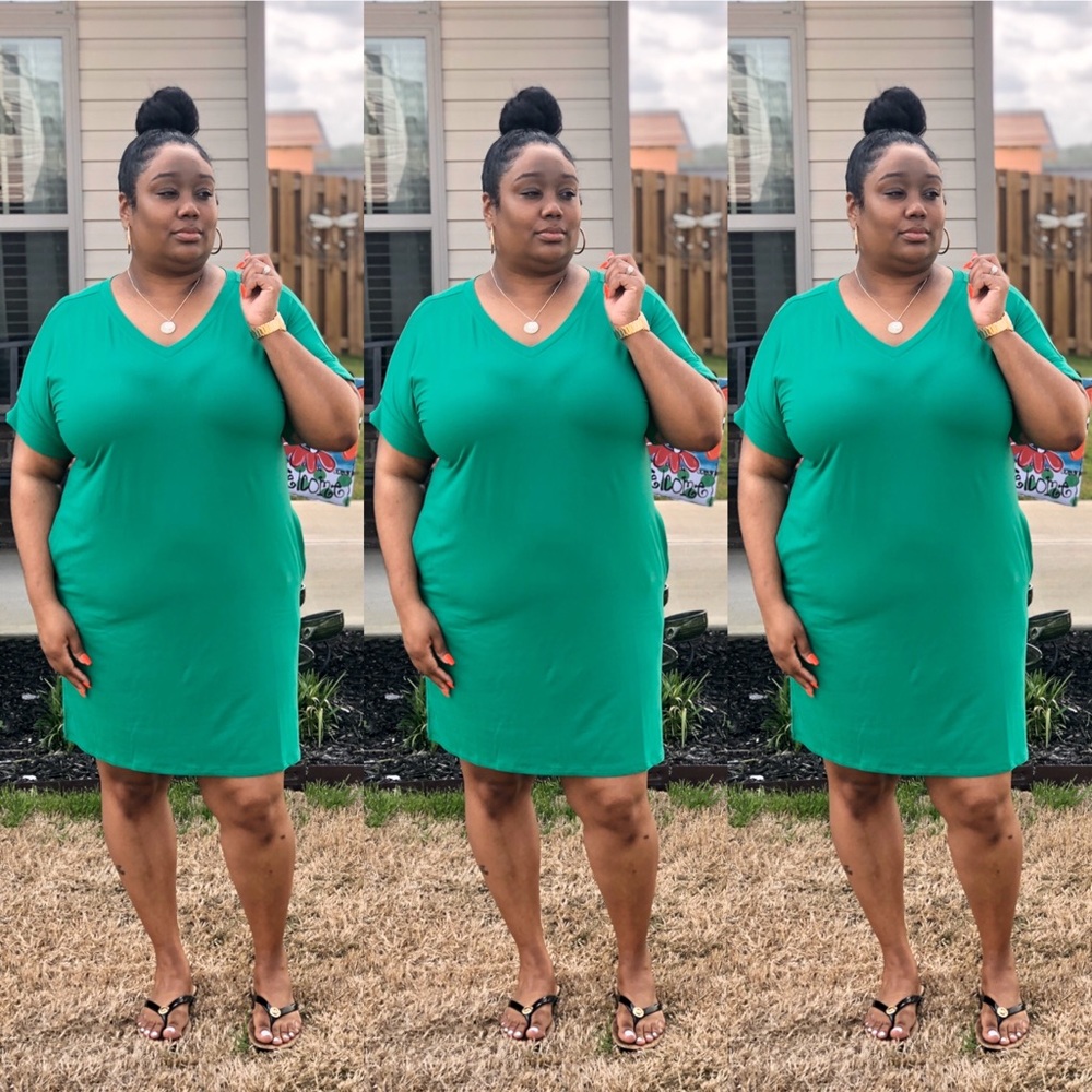Cuffed sleeve T-shirt Dress